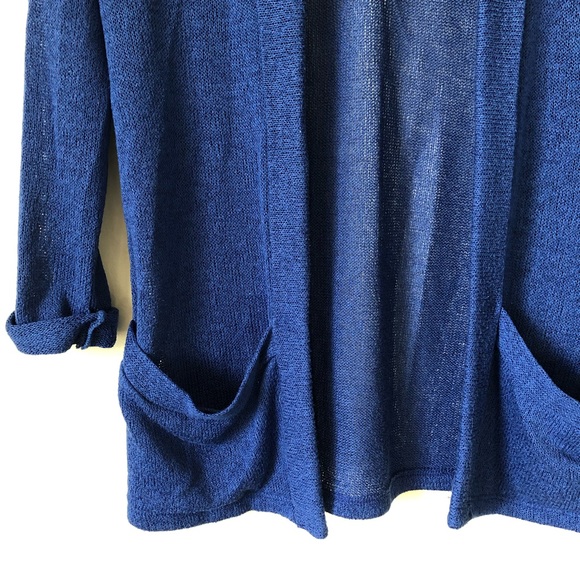 Pins & Needles blue lightweight loose knit open front cardigan - size XS - Picture 4 of 10